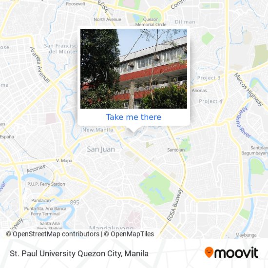 St. Paul University Quezon City map