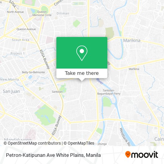 Petron-Katipunan Ave White Plains map