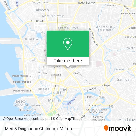 Med & Diagnostic Ctr Incorp map