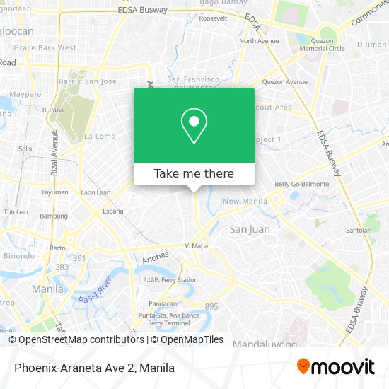 Phoenix-Araneta Ave 2 map