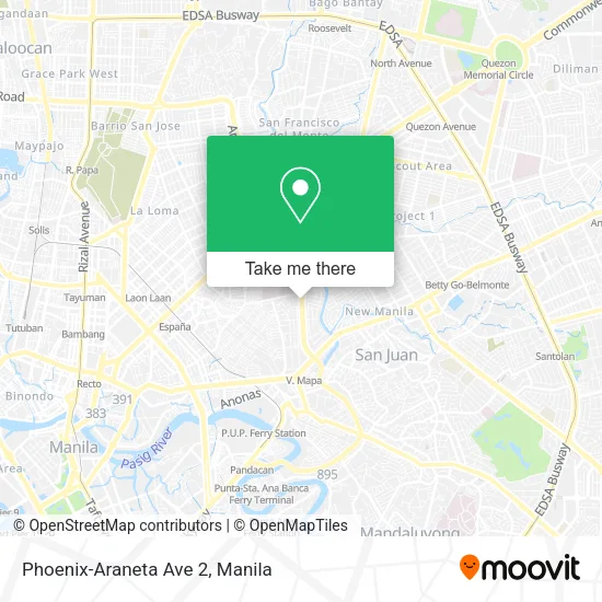 Phoenix-Araneta Ave 2 map