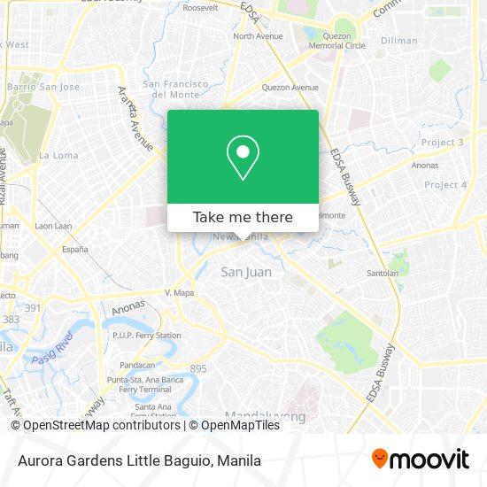 Aurora Gardens Little Baguio map