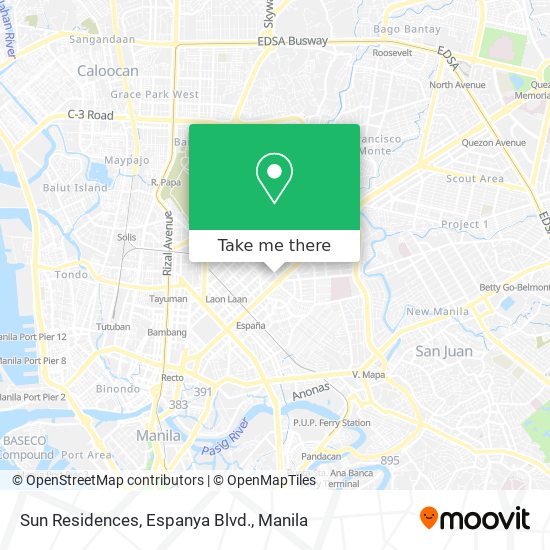 Sun Residences, Espanya Blvd. map