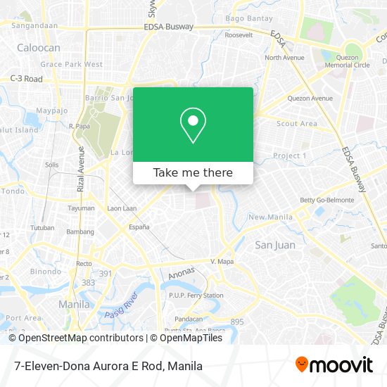 7-Eleven-Dona Aurora E Rod map