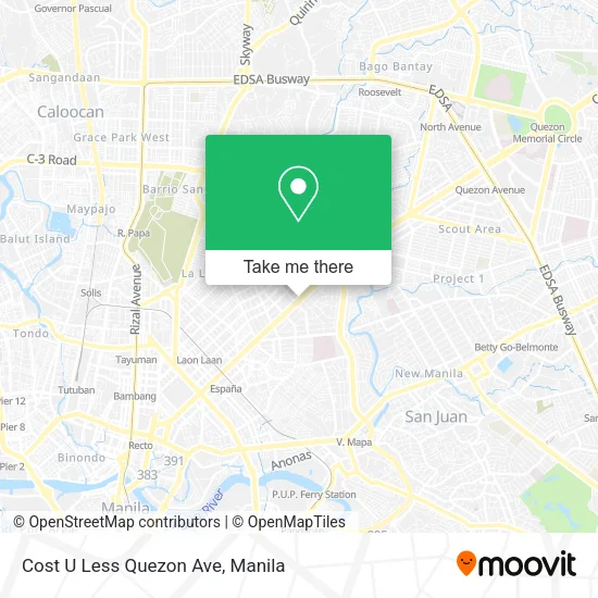 Cost U Less Quezon Ave map