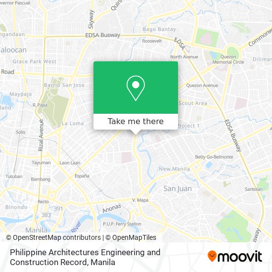 Philippine Architectures Engineering and Construction Record map