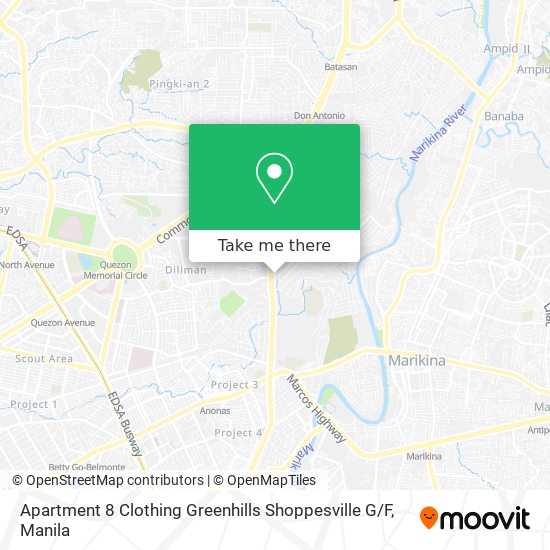 Apartment 8 Clothing Greenhills Shoppesville G / F map