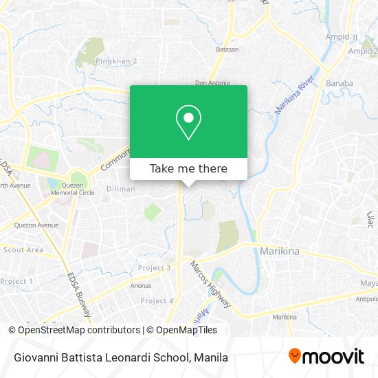 Giovanni Battista Leonardi School map