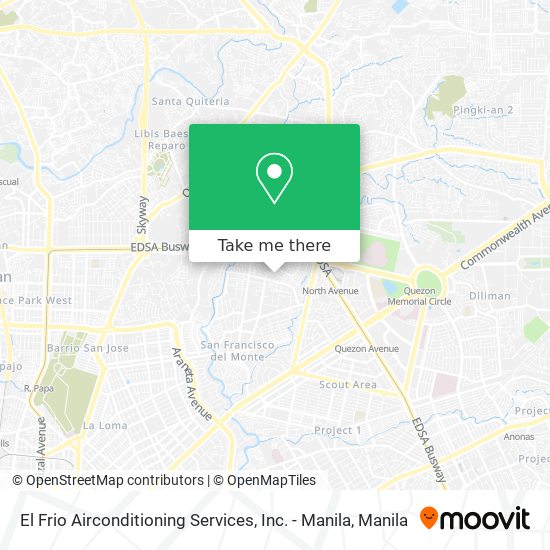 El Frio Airconditioning Services, Inc. - Manila map