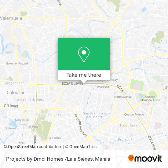 Projects by Dmci Homes /Lala Sienes map