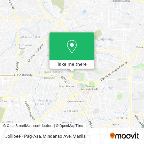 Jollibee - Pag-Asa, Mindanao Ave map