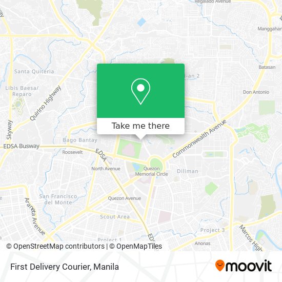 First Delivery Courier map