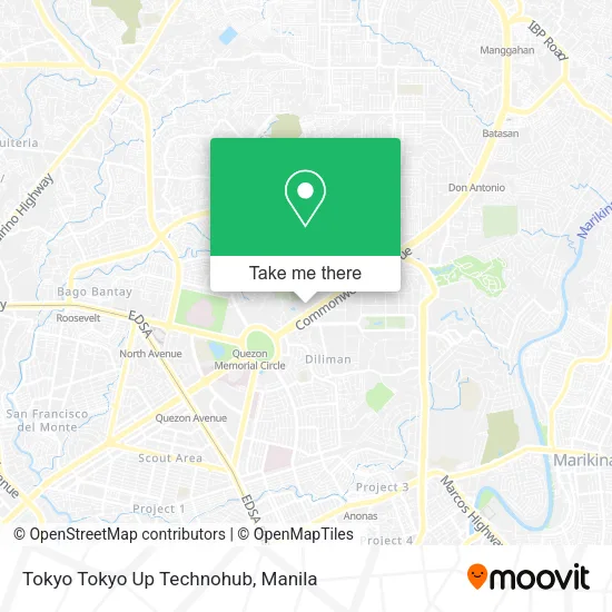 Tokyo Tokyo Up Technohub map