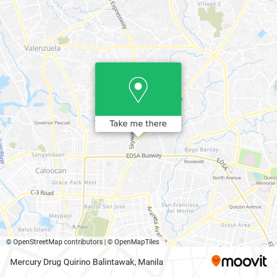 Mercury Drug Quirino Balintawak map