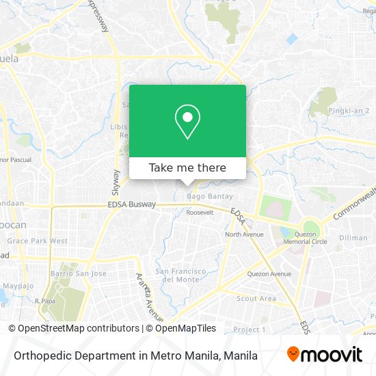 Orthopedic Department in Metro Manila map