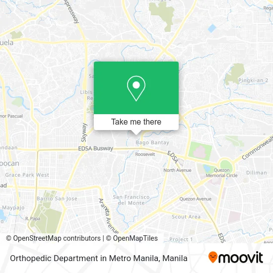 Orthopedic Department in Metro Manila map