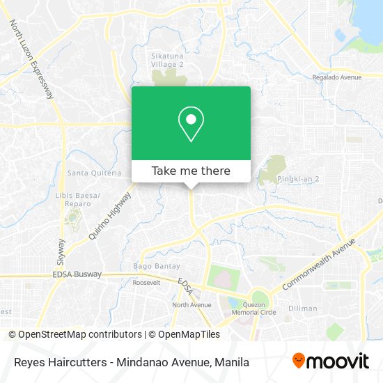 Reyes Haircutters - Mindanao Avenue map