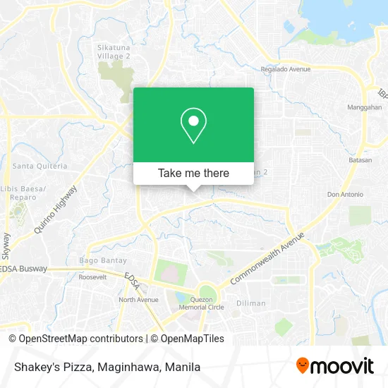 Shakey's Pizza, Maginhawa map