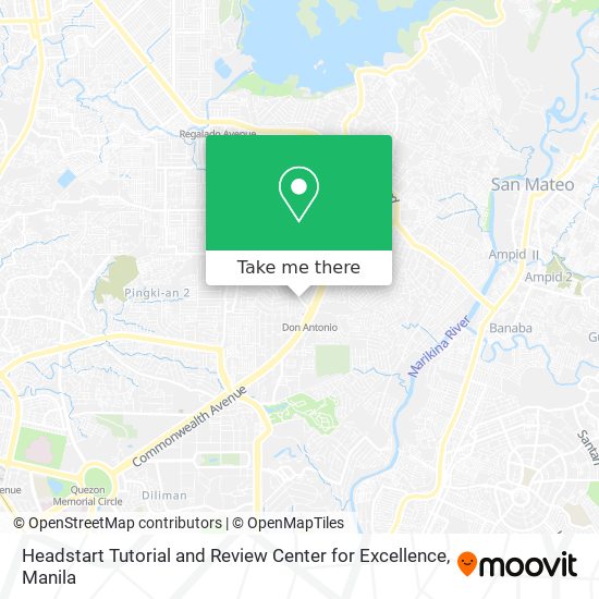 Headstart Tutorial and Review Center for Excellence map