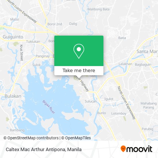 Caltex Mac Arthur Antipona map