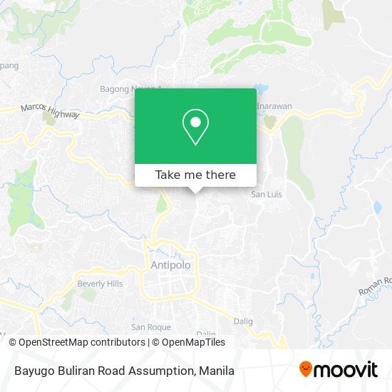 Bayugo Buliran Road Assumption map
