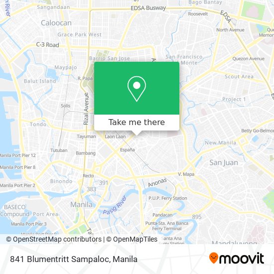 841 Blumentritt Sampaloc map