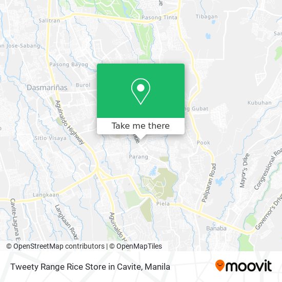 Tweety Range Rice Store in Cavite map