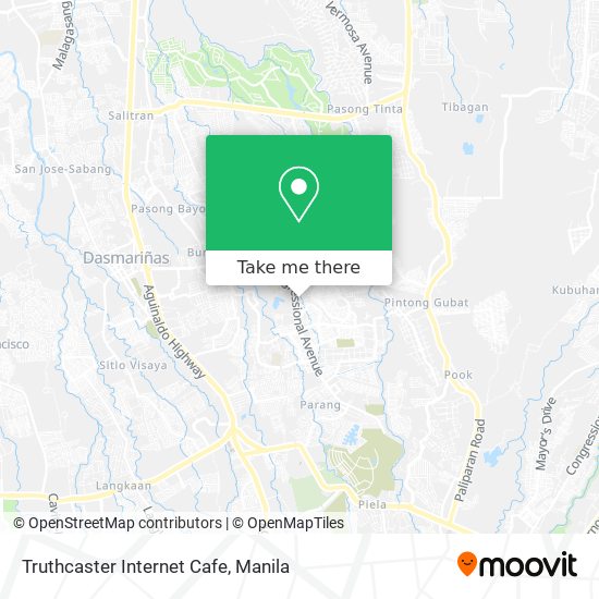 Truthcaster Internet Cafe map