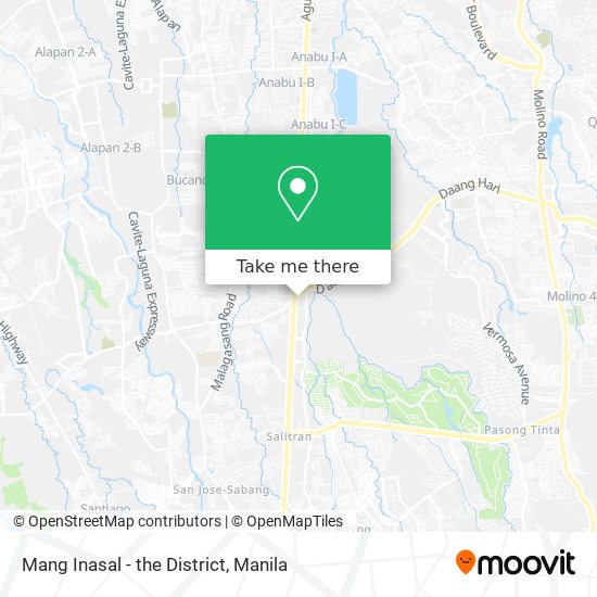 Mang Inasal - the District map