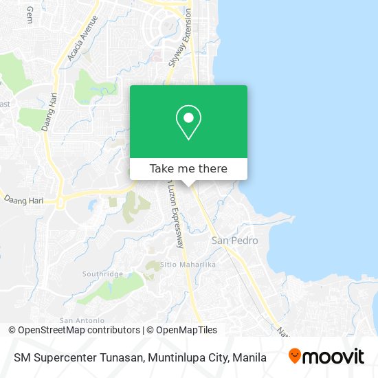 SM Supercenter Tunasan, Muntinlupa City map