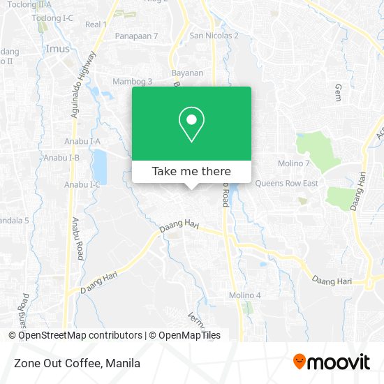 Zone Out Coffee map