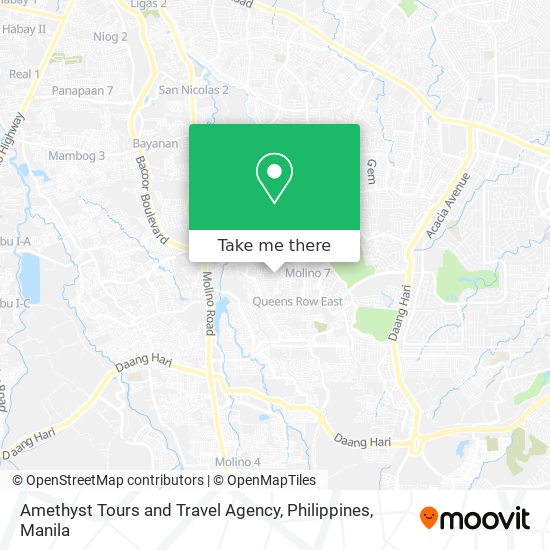 Amethyst Tours and Travel Agency, Philippines map