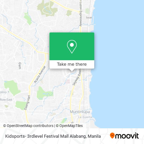Kidsports- 3rdlevel Festival Mall Alabang map