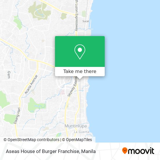 Aseas House of Burger Franchise map