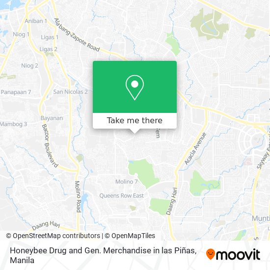 Honeybee Drug and Gen. Merchandise in las Piñas map