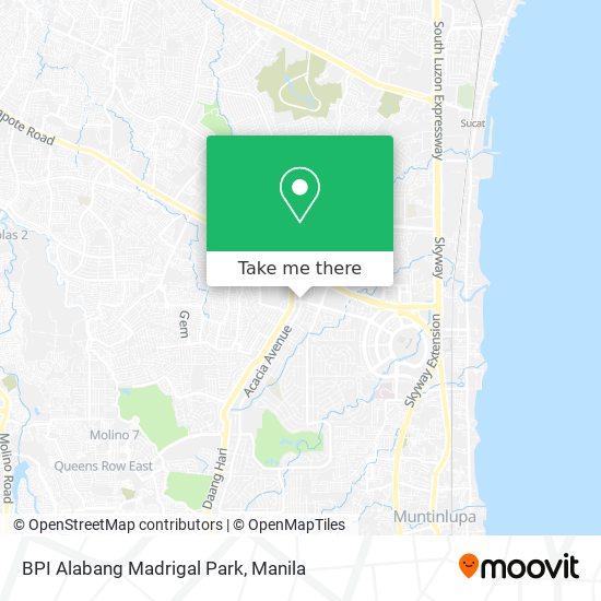 BPI Alabang Madrigal Park map