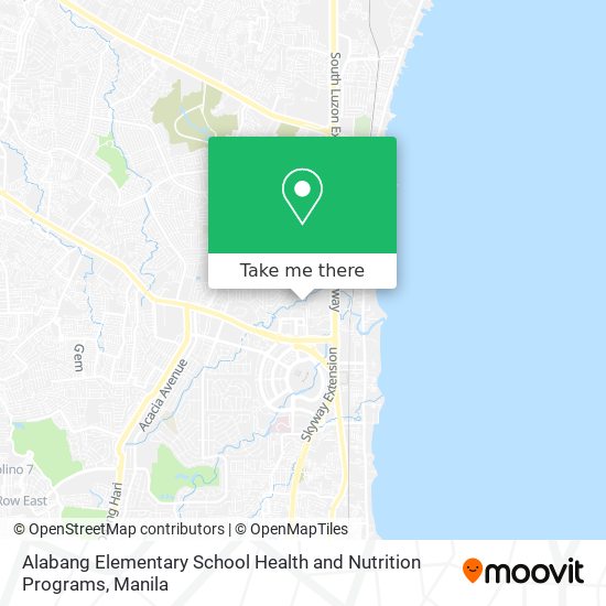 Alabang Elementary School Health and Nutrition Programs map