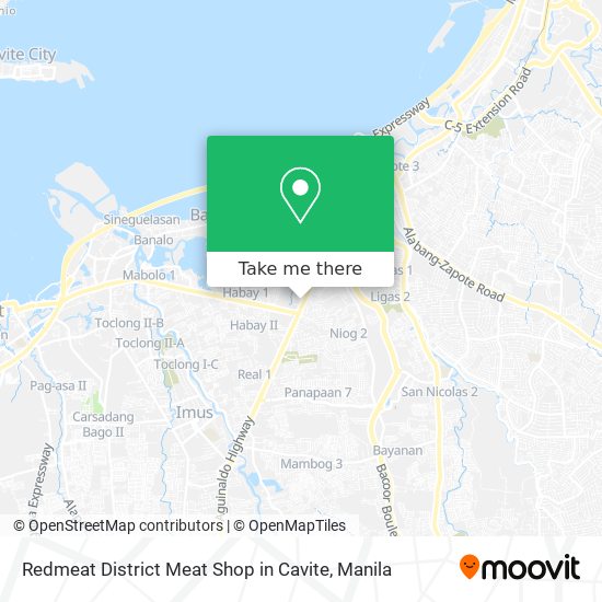 Redmeat District Meat Shop in Cavite map