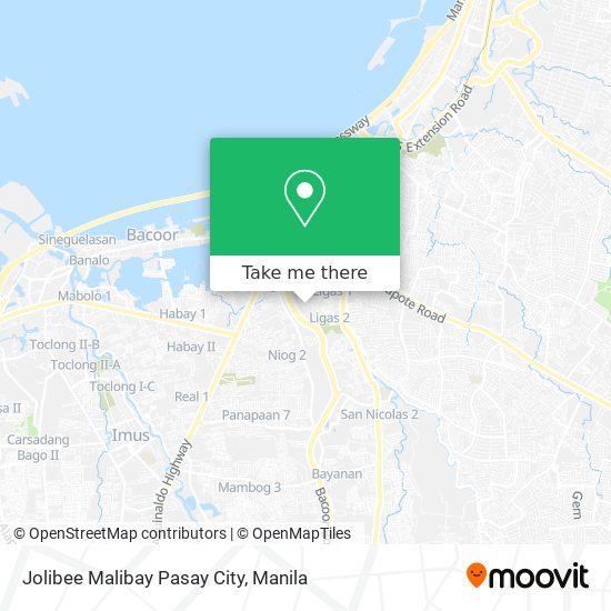 Jolibee Malibay Pasay City map