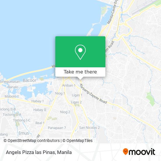 Angels Pizza las Pinas map