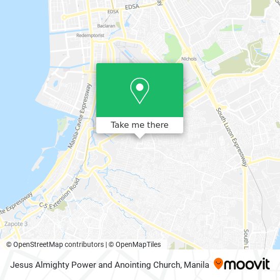 Jesus Almighty Power and Anointing Church map