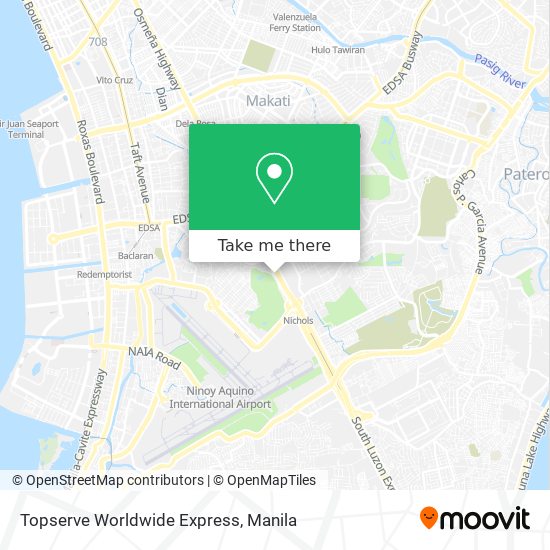 Topserve Worldwide Express map
