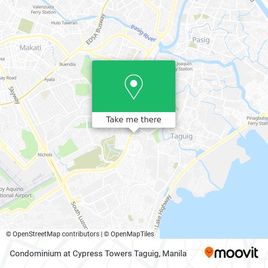 Condominium at Cypress Towers Taguig map