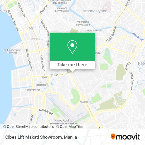 Cibes Lift Makati Showroom map