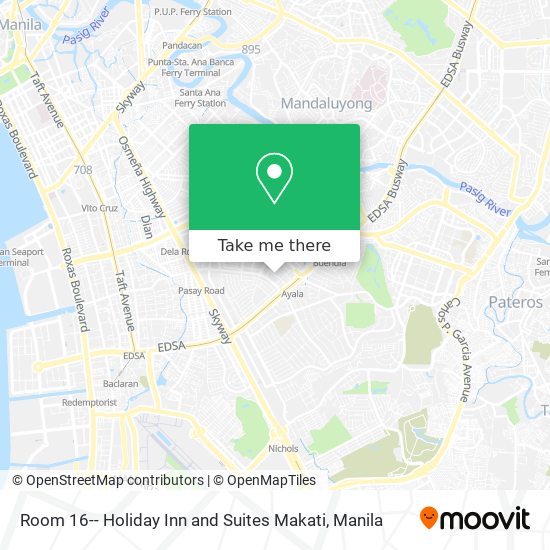 Room 16-- Holiday Inn and Suites Makati map