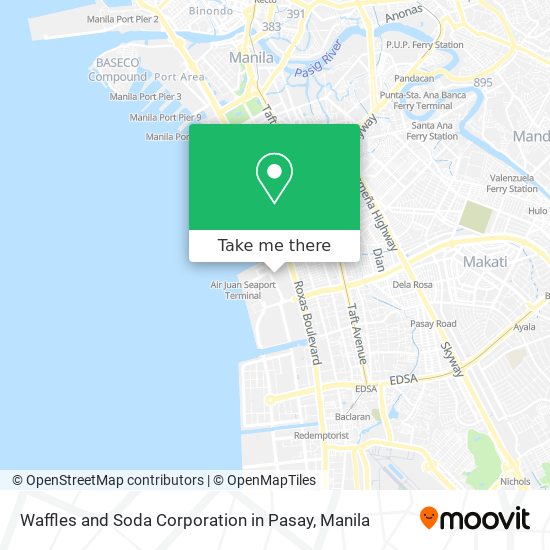 Waffles and Soda Corporation in Pasay map