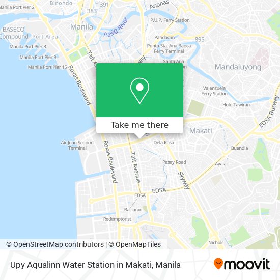 Upy Aqualinn Water Station in Makati map