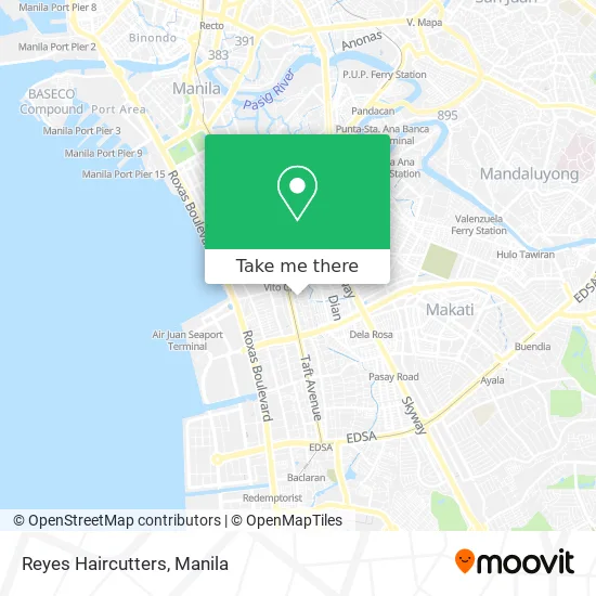 Reyes Haircutters map
