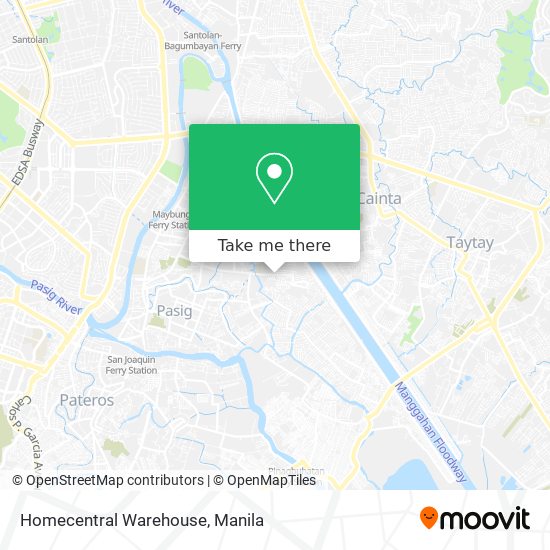 Homecentral Warehouse map