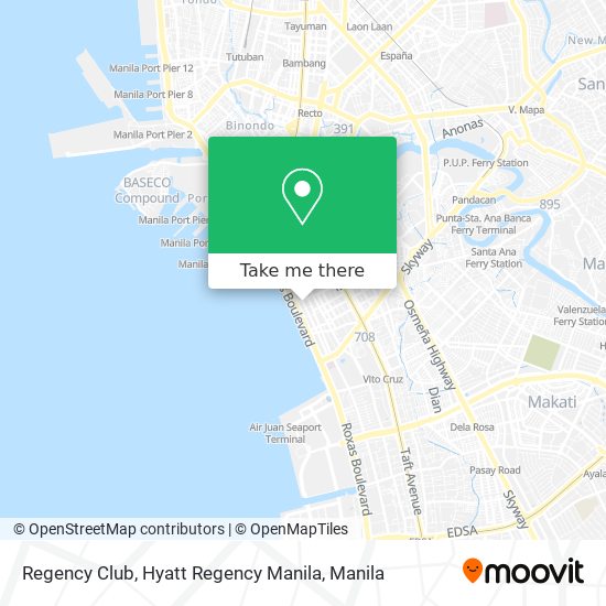 Regency Club, Hyatt Regency Manila map